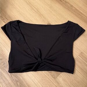 Beach Bunny Elegant Black Knot Front Bikini Top